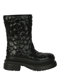 Valentino Valentino Womens Atelier Embossed Rose Rainboots