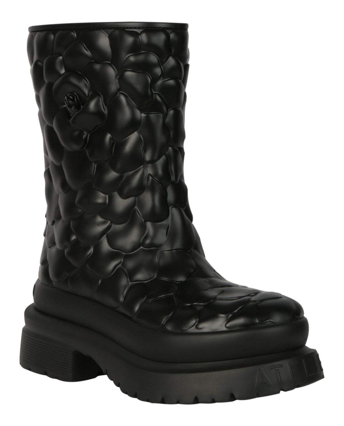 Valentino Valentino Womens Atelier Embossed Rose Rainboots
