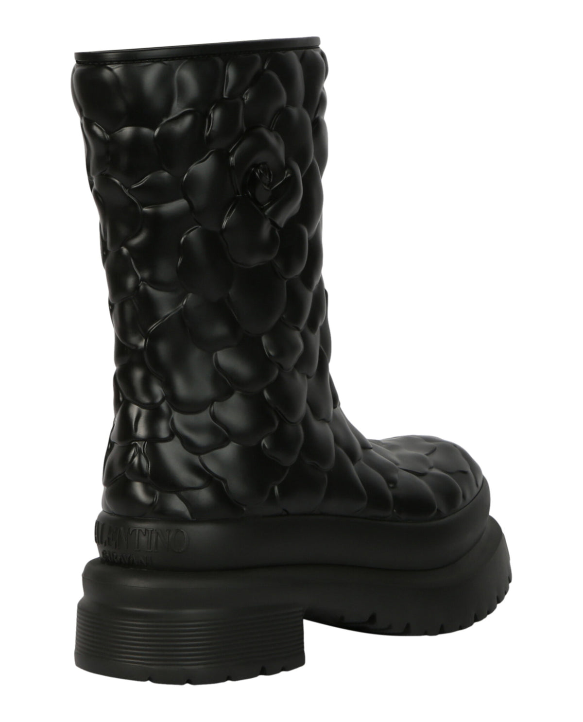 Valentino Valentino Womens Atelier Embossed Rose Rainboots