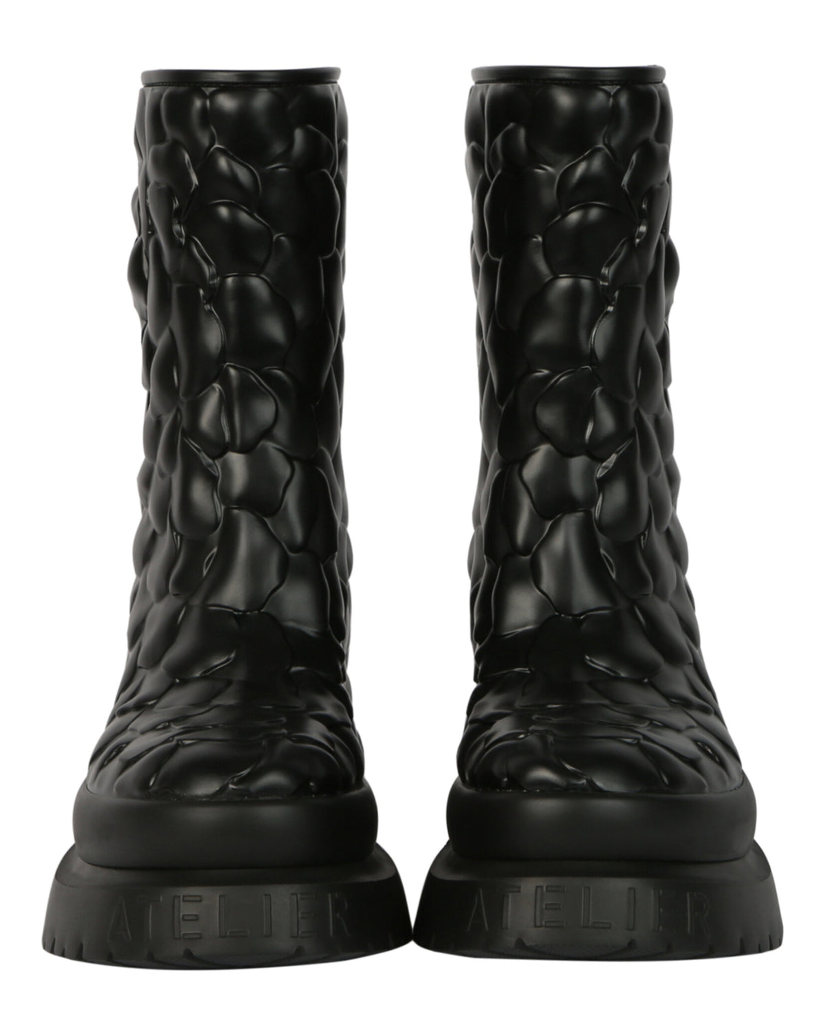 Valentino Valentino Womens Atelier Embossed Rose Rainboots