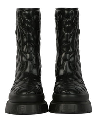 Valentino Valentino Womens Atelier Embossed Rose Rainboots