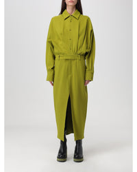 Weili Zheng Shirt Dress Maxi Dress Relaxed Fit Women Green Dresses