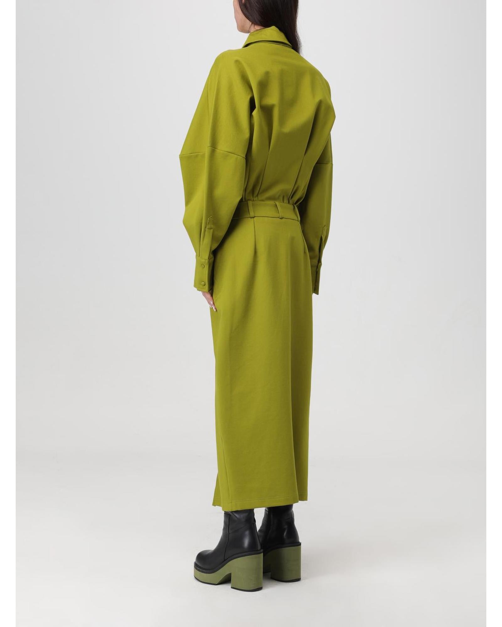 Weili Zheng Shirt Dress Maxi Dress Relaxed Fit Women Green Dresses