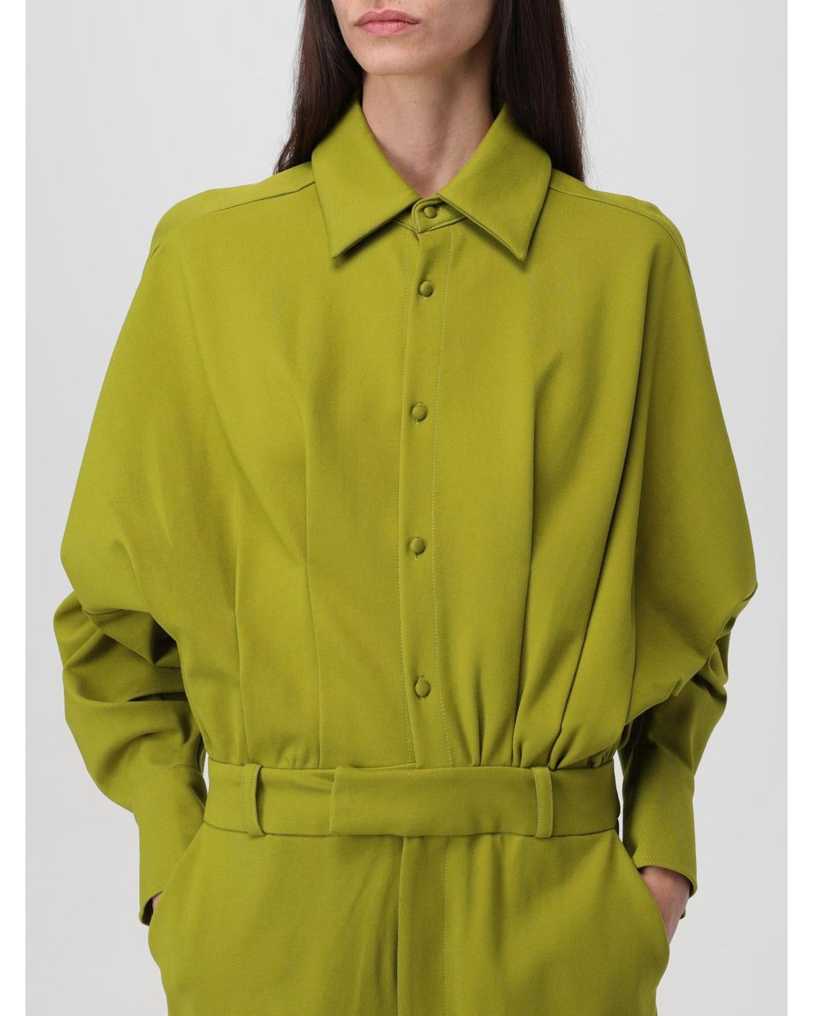 Weili Zheng Shirt Dress Maxi Dress Relaxed Fit Women Green Dresses