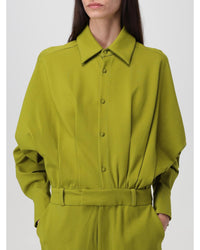 Weili Zheng Shirt Dress Maxi Dress Relaxed Fit Women Green Dresses
