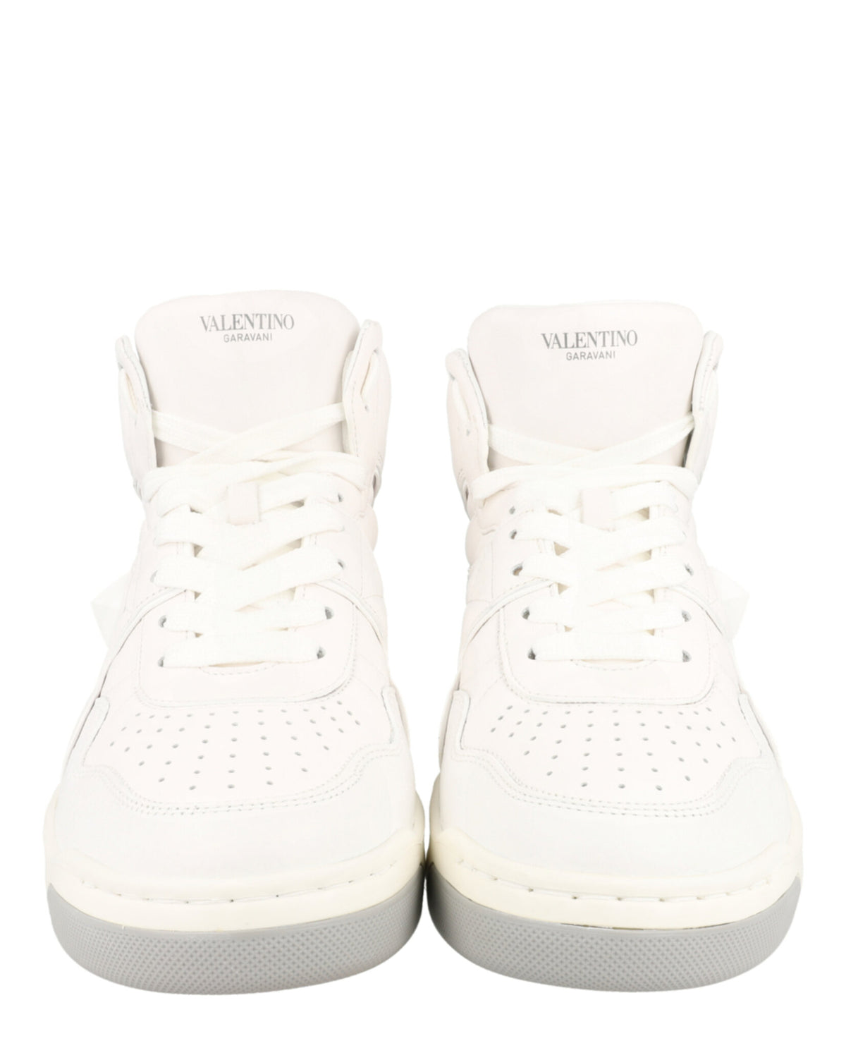 Valentino Mens One Stud High-Top Leather Sneakers