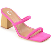 Henrietta Womens Textured Manmade Slide Sandals Magenta