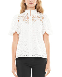 Why Dress Lace Puff Sleeve Top