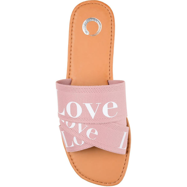 Ivante Womens Printed Slip On Slide Sandals