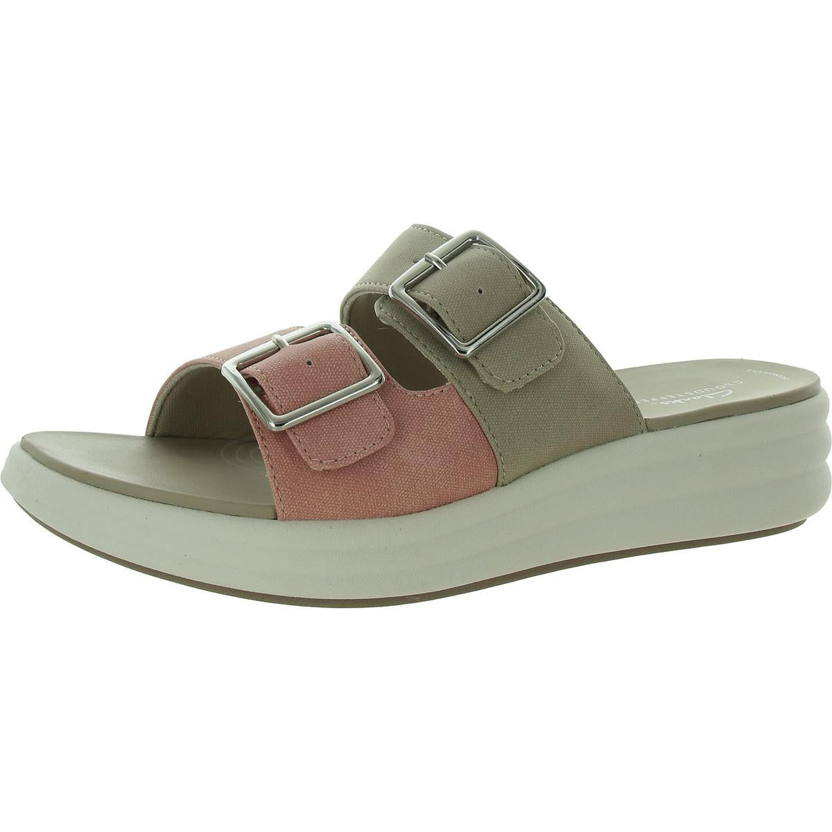 Drift Buckle Womens Slip On Open Toe Slide Sandals