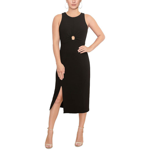 Riley Womens Keyhole Midi Cocktail and Party Dress
