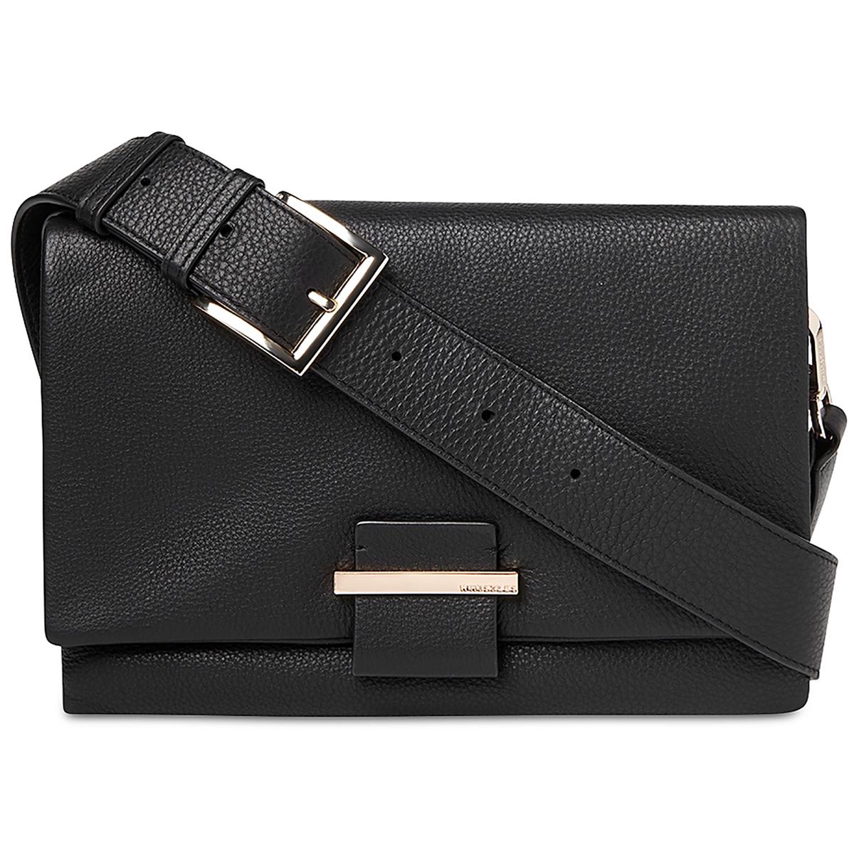 Teo Womens Textured Leather Shoulder Handbag
