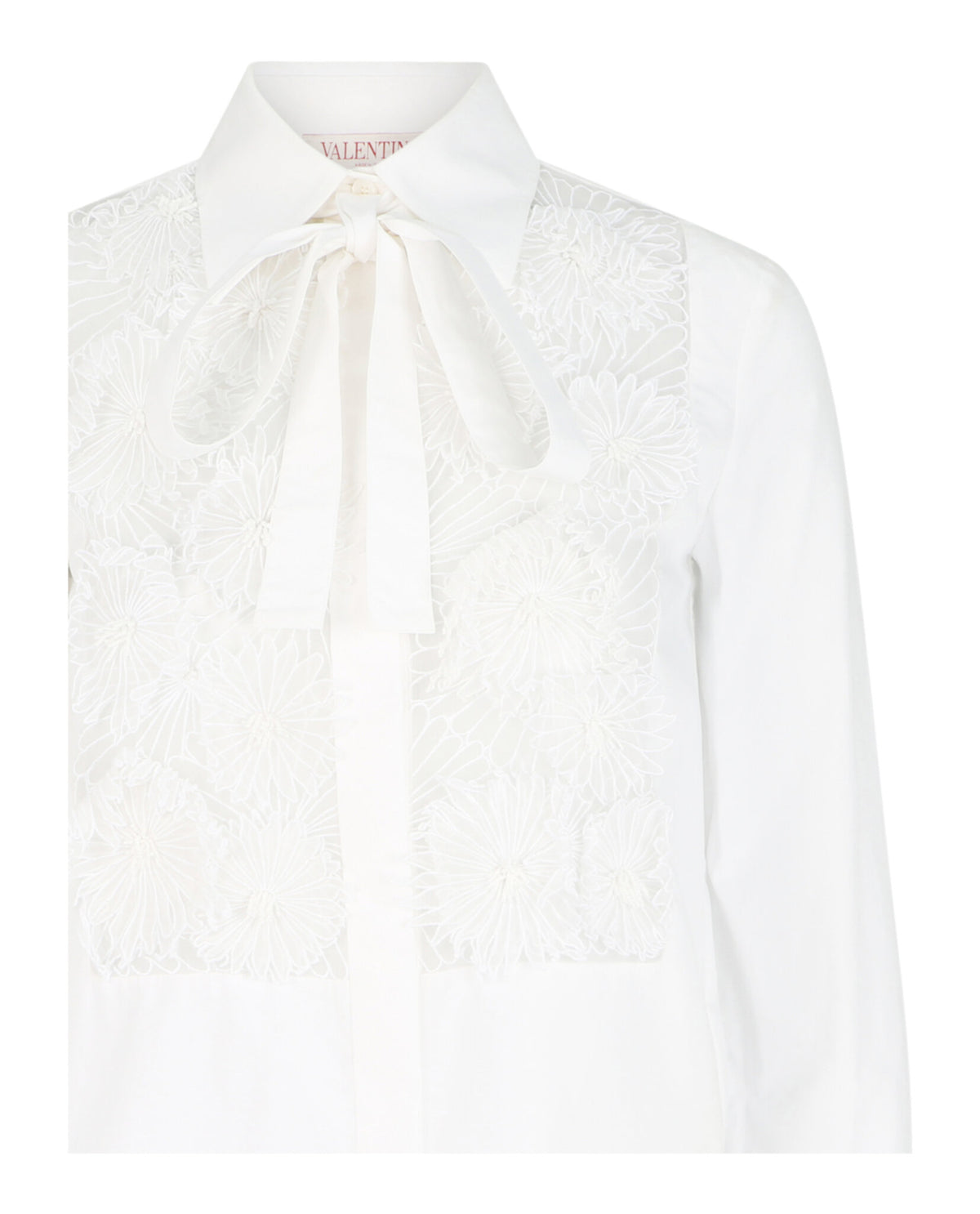 Valentino Womens Floral Embroidered Shirt