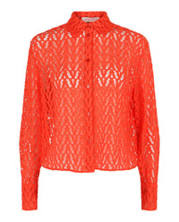 Valentino Womens VLogo Lace Cropped Shirt