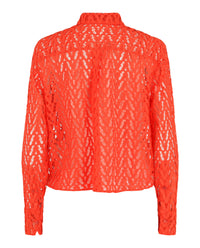 Valentino Womens VLogo Lace Cropped Shirt