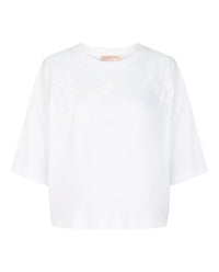 Valentino Womens Embroidered Butterfly T-Shirt