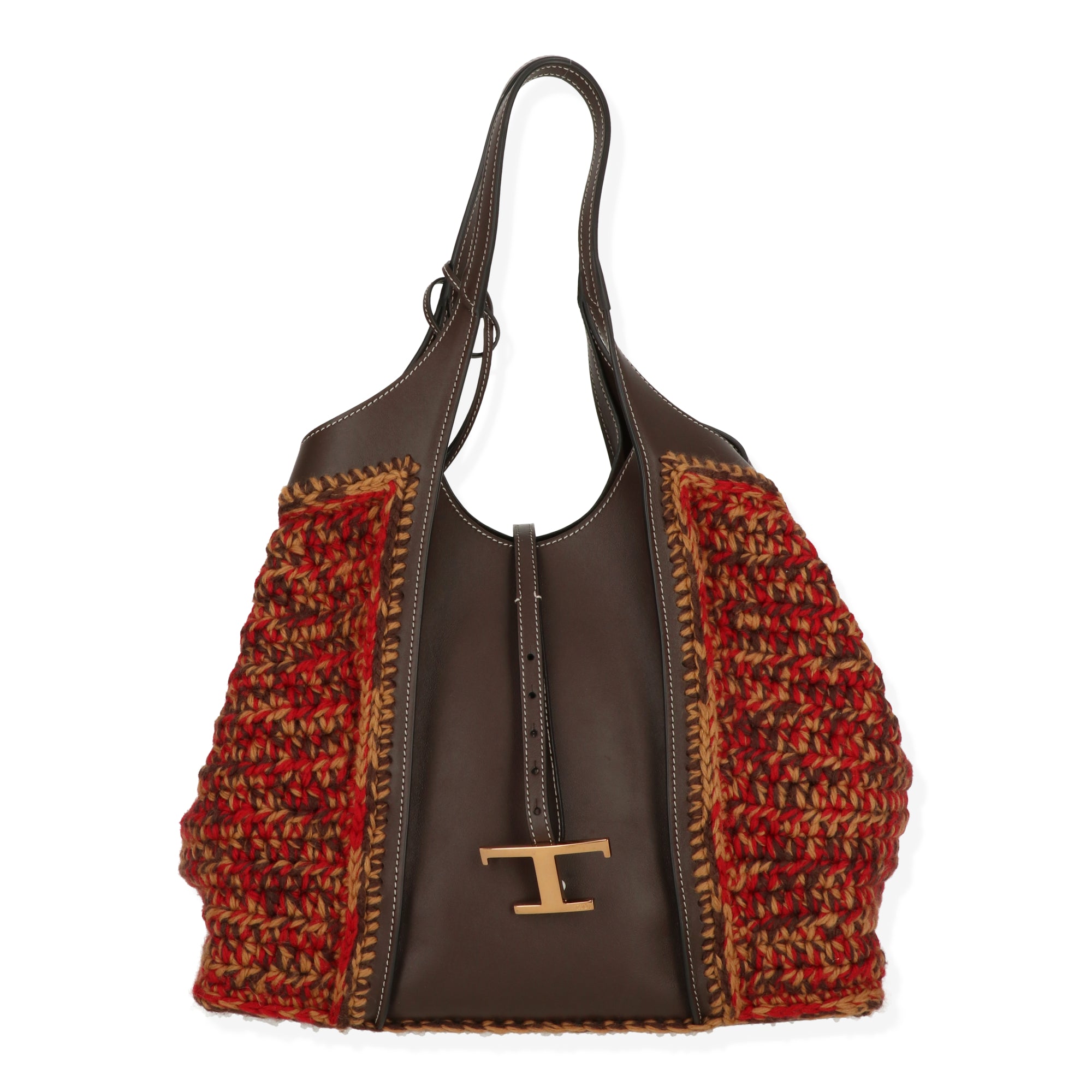 TODS Tods Womens Brown Multi Tote