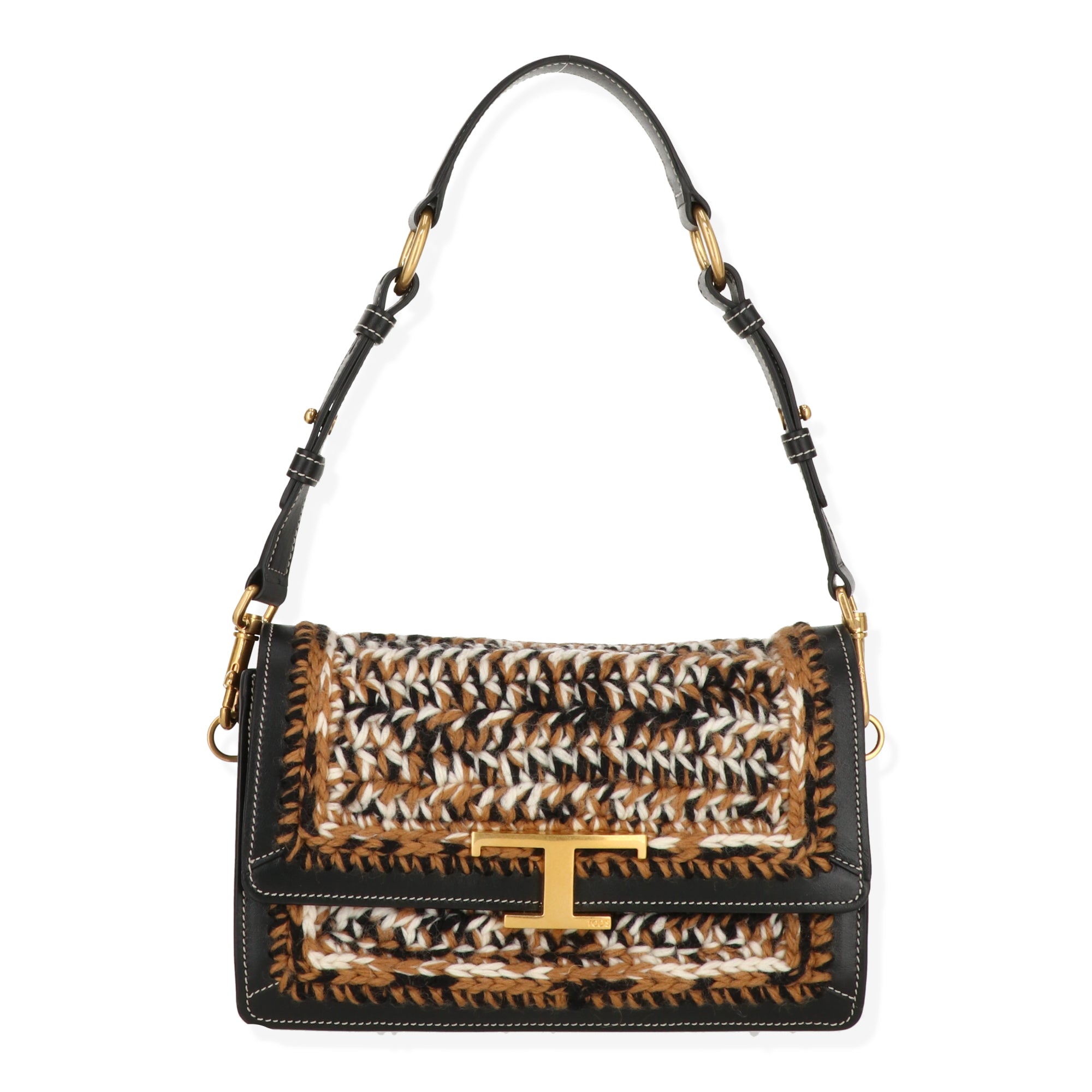 TODS Tods Womens Brown/Black Handbag