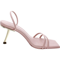Lydia Womens Leather Slip-On Heels