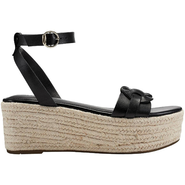 Jinky Womens Leather Ankle Strap Espadrilles