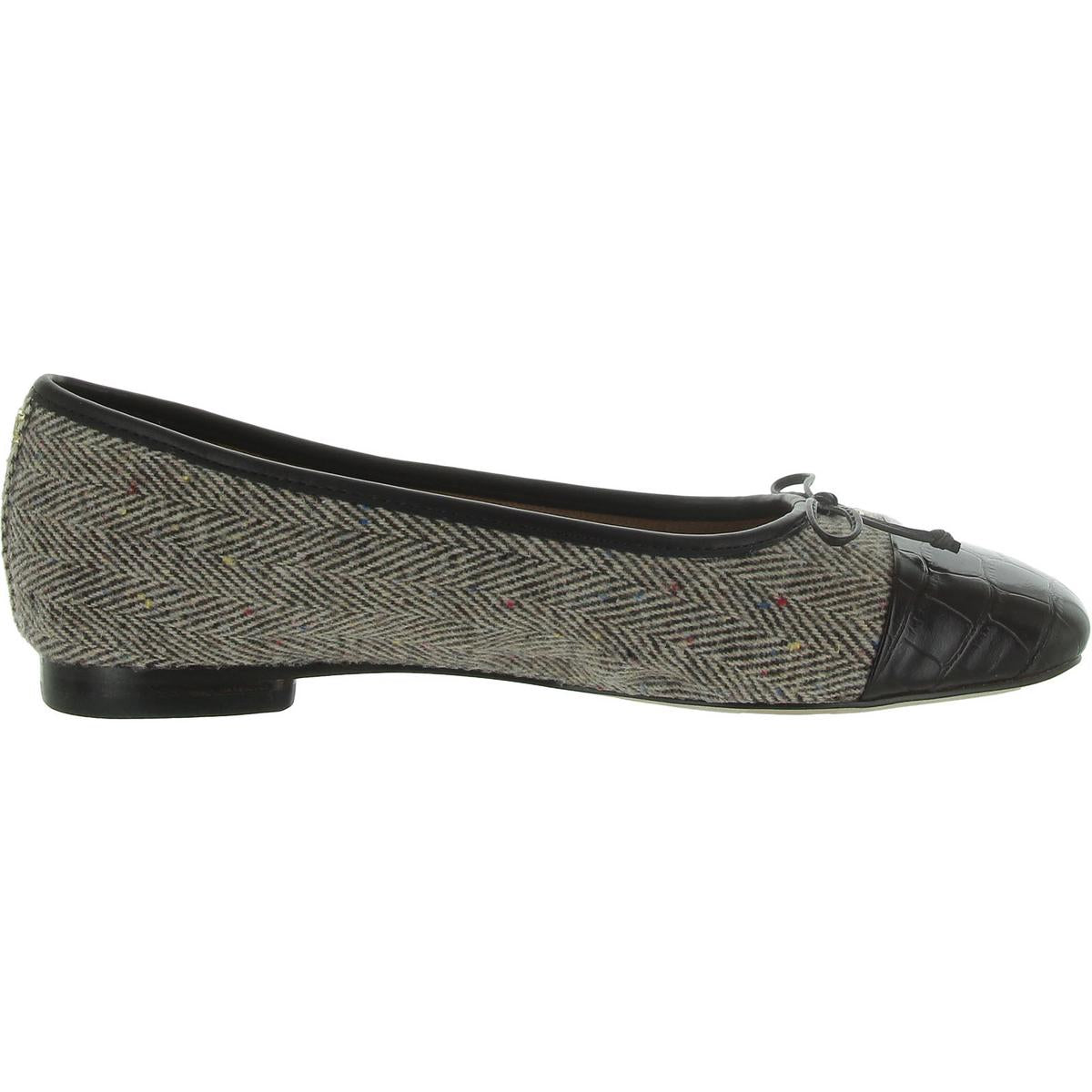 Marley Womens Leather Bow Ballet Flats
