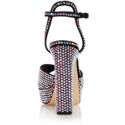 Sacaria Womens Embellished Platform Heels