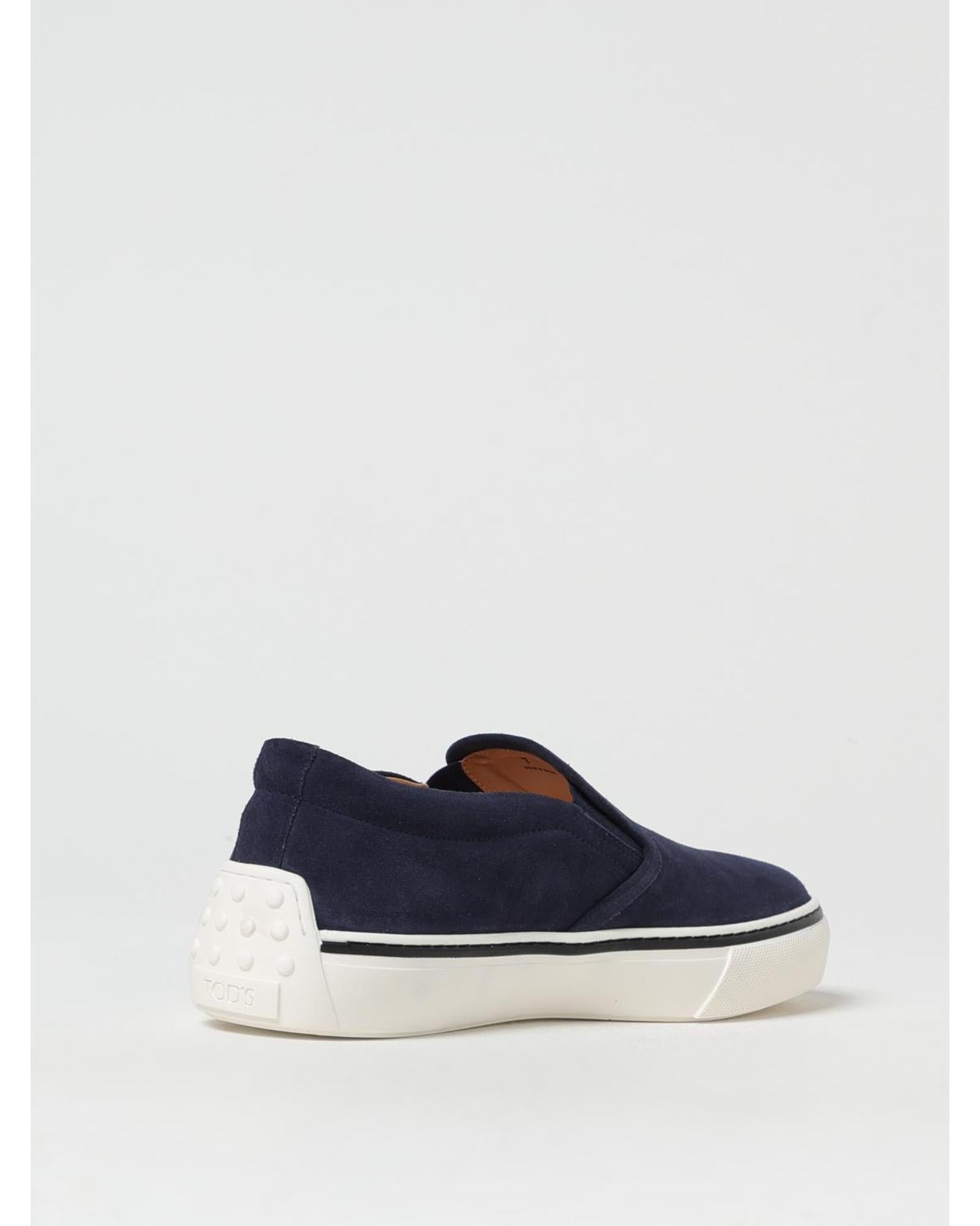Tod's Suede SlipOn Sneakers Casual Style Men Blue