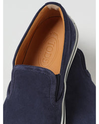 Tod's Suede SlipOn Sneakers Casual Style Men Blue