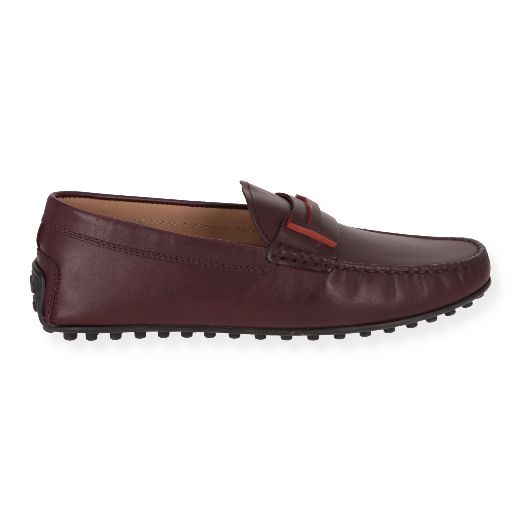 Tods Mens Burgundy Loafer