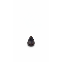 Tods Polished Leather Contrast Lacing Loafers Bordeaux