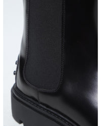 Tod's Chelsea Boots Lug Sole Women Black Ankle Boots