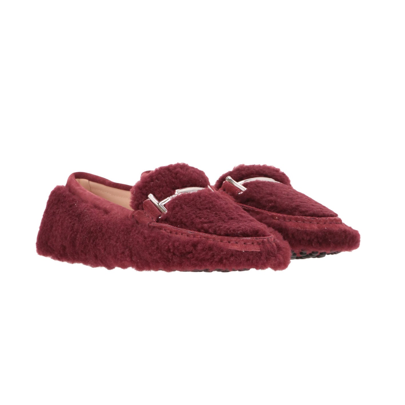 TODS Tods Womens Burgundy Loafer