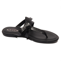 Tod's Women's Black Leather Sandals