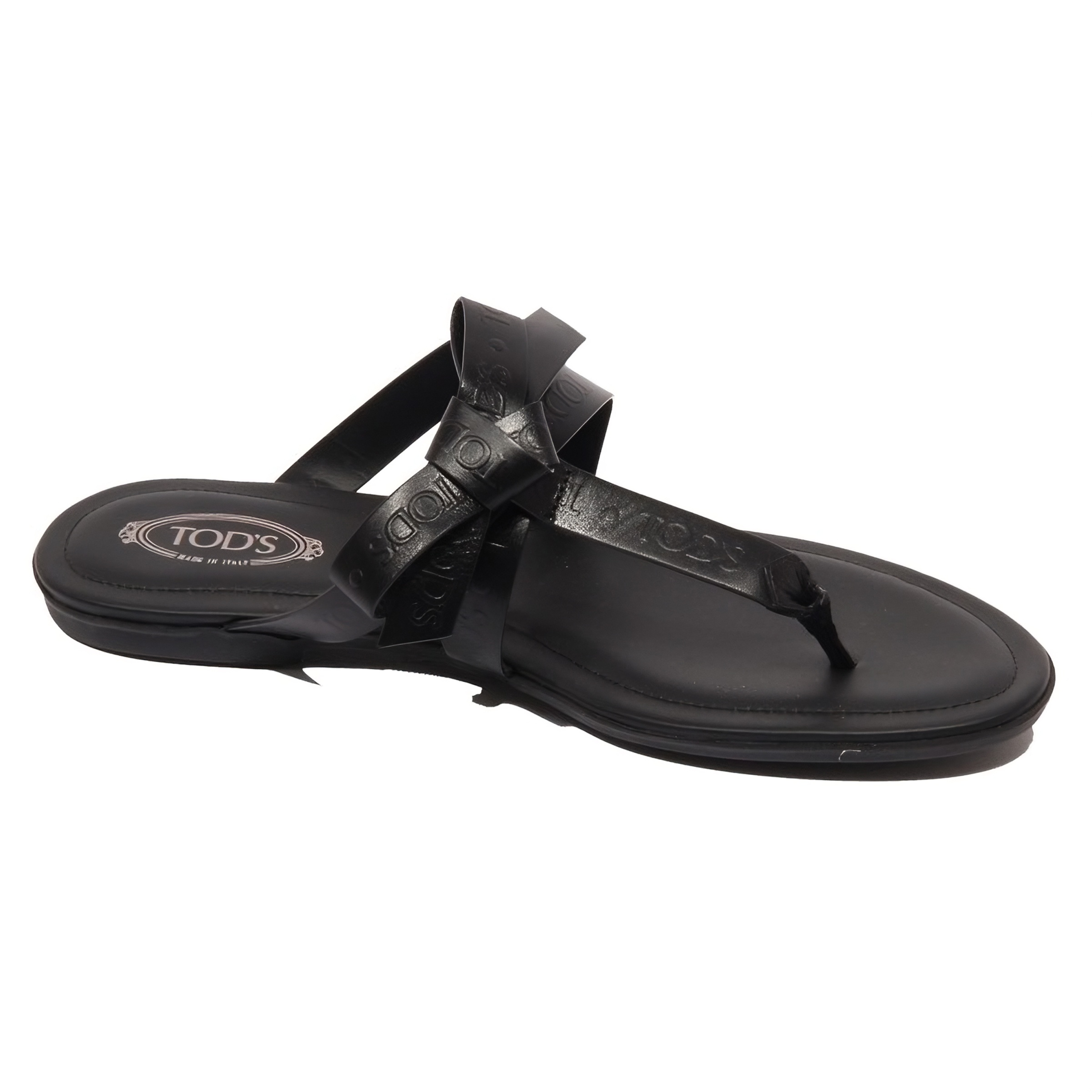 Tod's Women's Black Leather Sandals