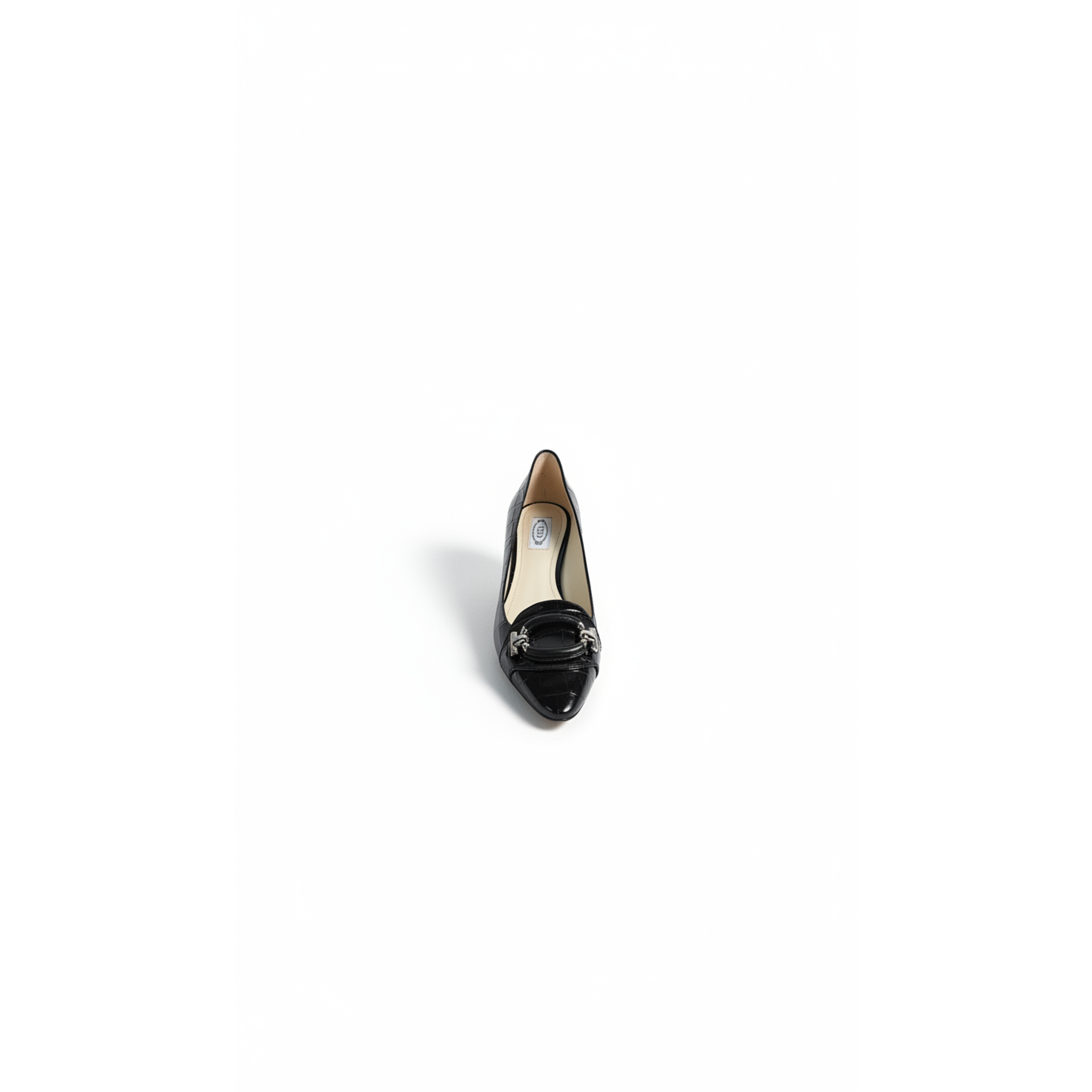 Tods Croc-Effect Leather Logo Buckle Pumps