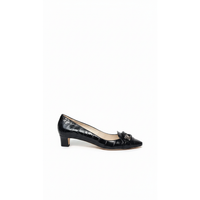Tods Croc-Effect Leather Logo Buckle Pumps