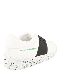 Valentino Valentino Mens Open For A Change Faux Leather Low-Top Sneakers