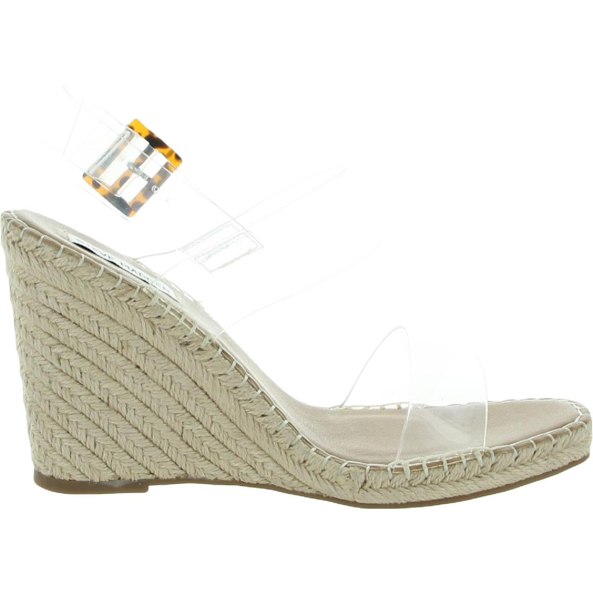 Uri Womens Buckle Espadrilles Wedge Sandals