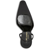 Womens Round Toe Slip On Slingback Heels