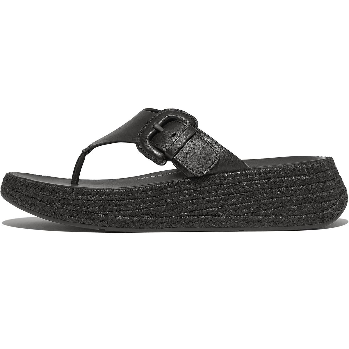 F-Mode Espadrille Womens Adjustable Leather Thong Sandals