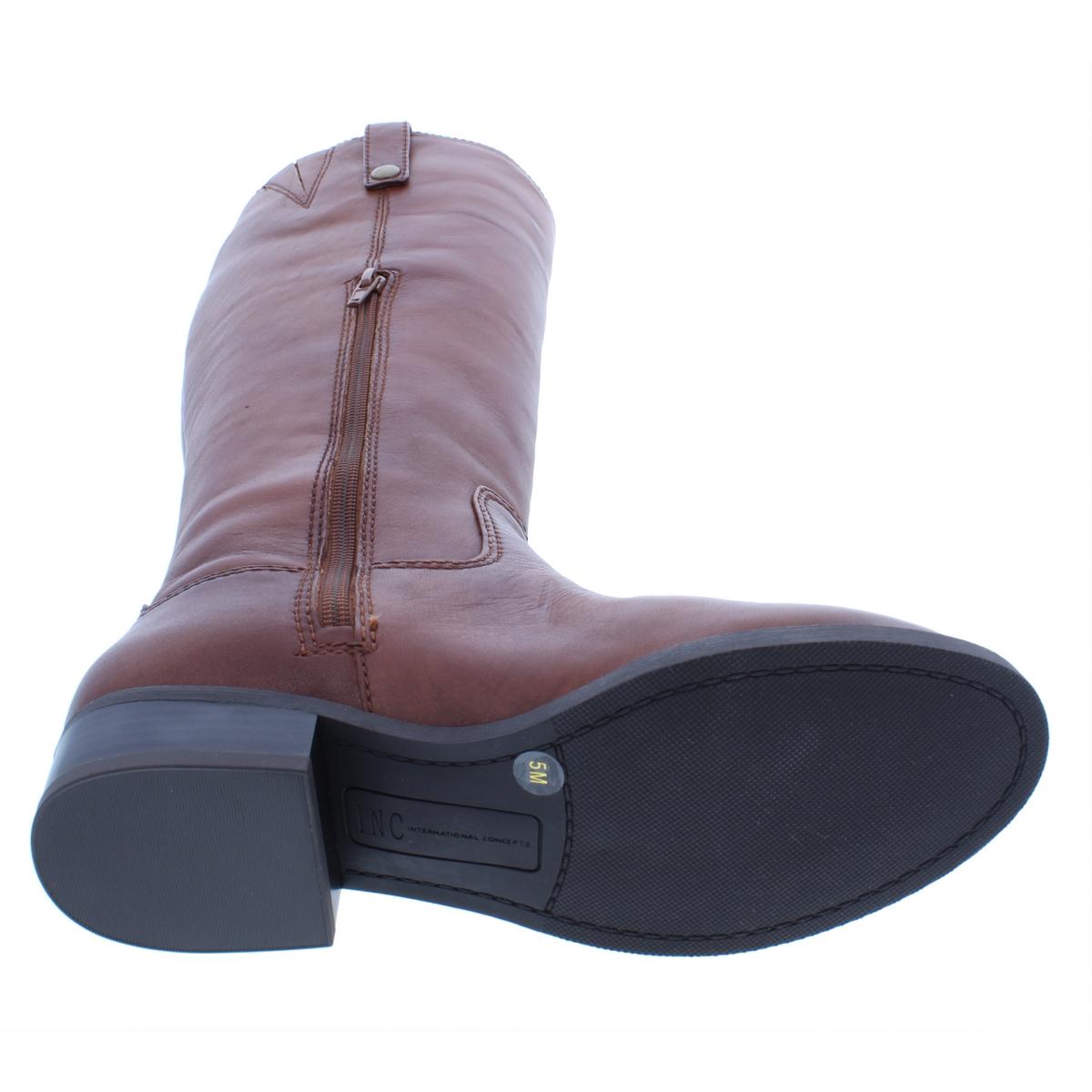 INC Womens Fawne Leather Knee-High Riding Boots