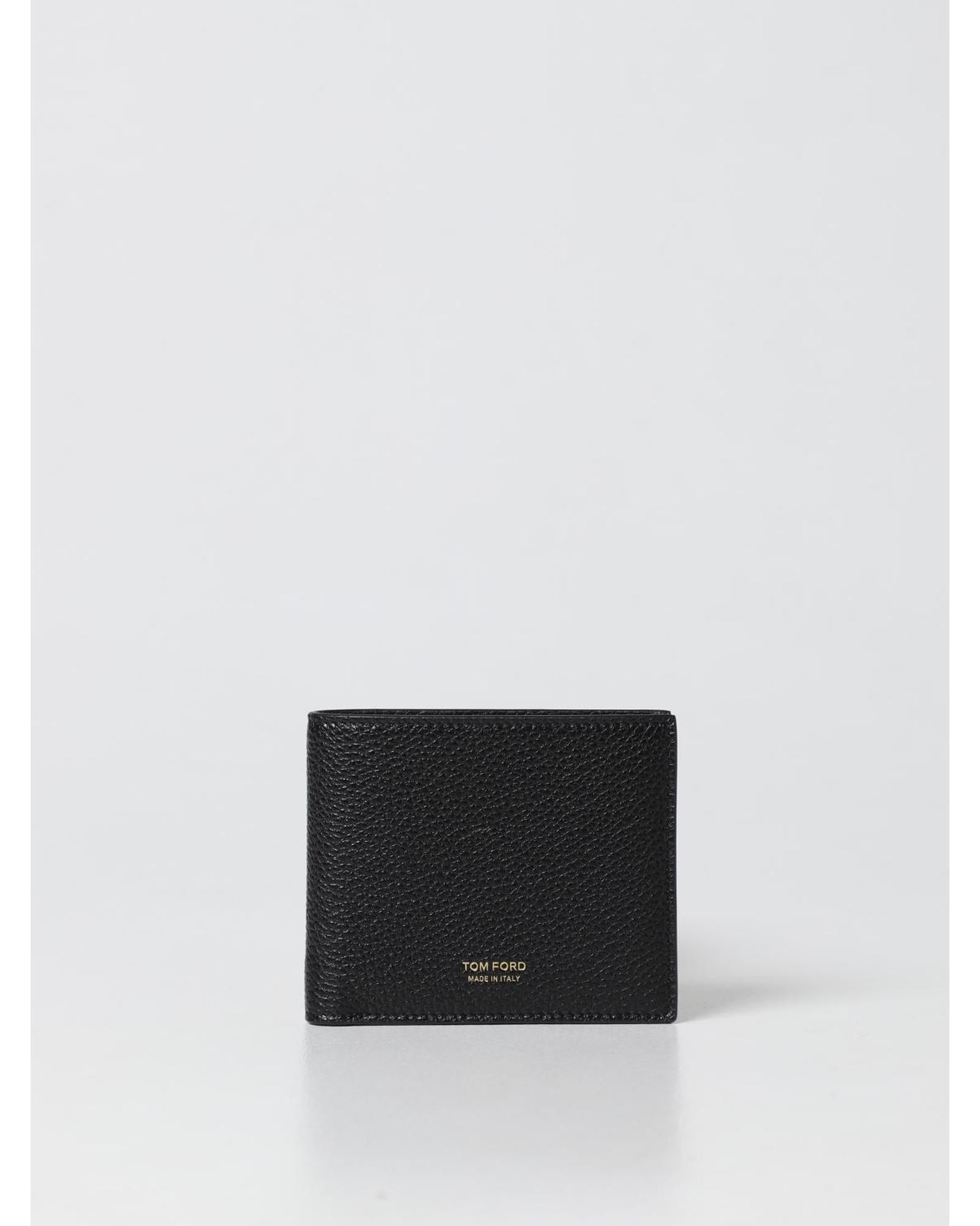 Tom Ford Leather Bifold Wallet Men Black