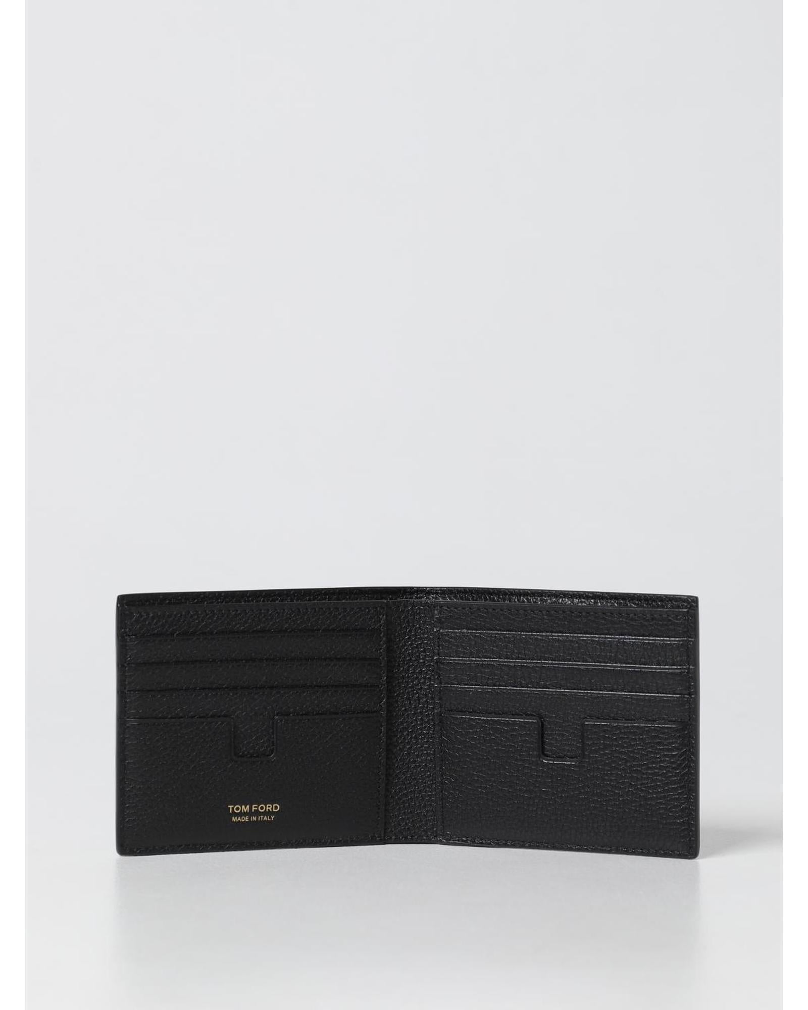 Tom Ford Leather Bifold Wallet Men Black