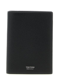 Tom Ford Men Hammered Leather Passport Holder