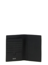 Tom Ford Men Hammered Leather Passport Holder
