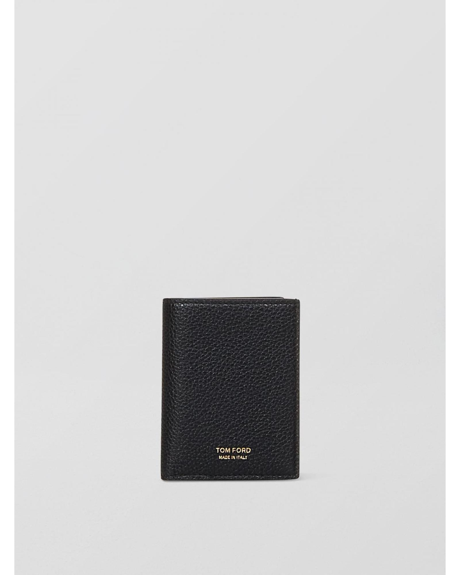 Tom Ford Leather Bifold Wallet Men Black