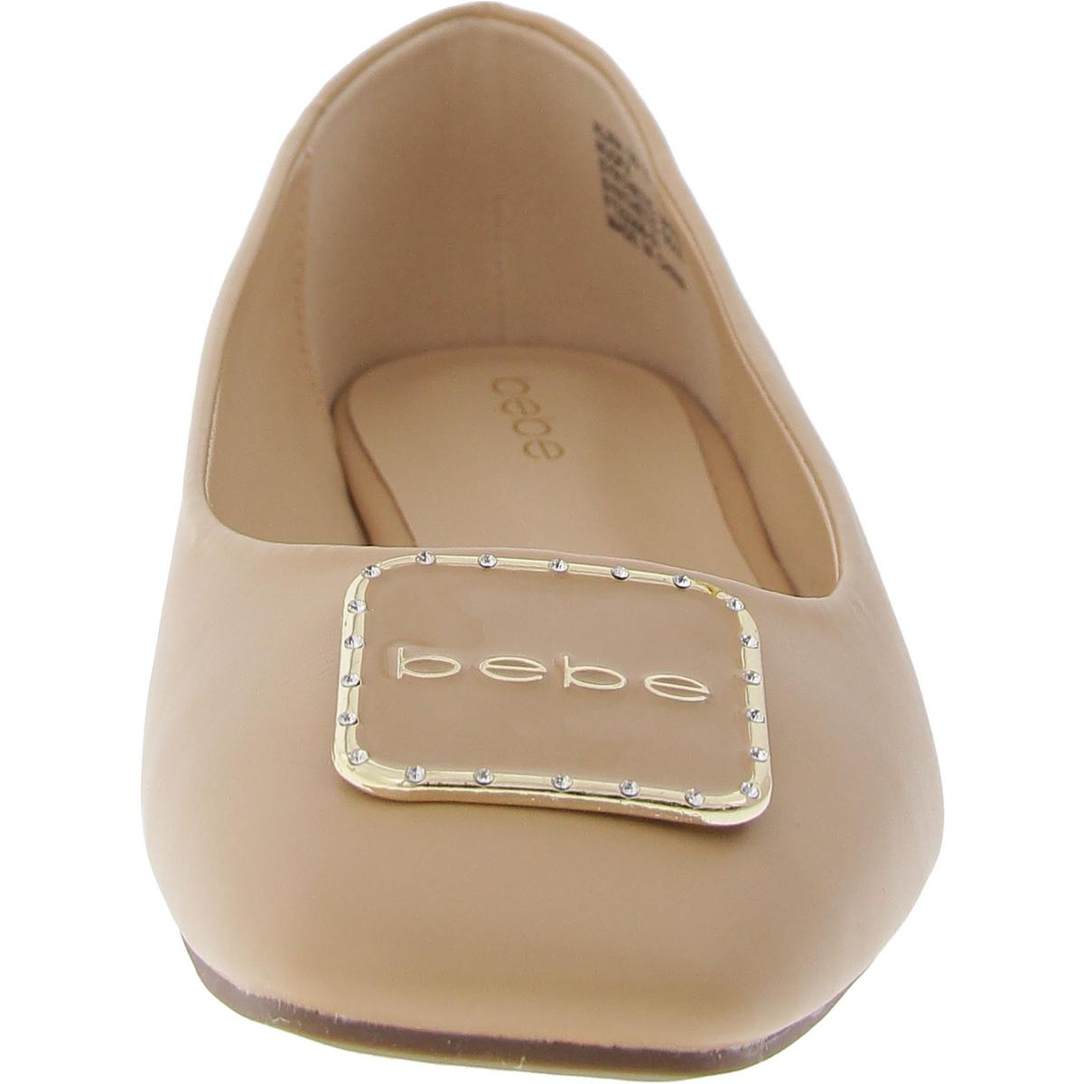 Alina Womens Rhinestone Faux Leather Loafers
