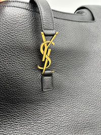 YSL LE 5 A 7 BEA IN GRAINED DEER LEATHER 763435 - BLACK