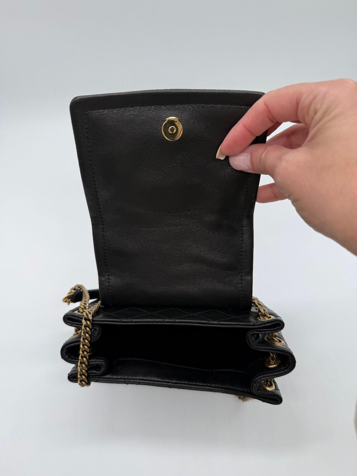 YSL MINI NOLITA IN LAMBSKIN 6727381 - BLACK Small