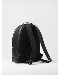 Emporio Armani Leather Backpack Men Black
